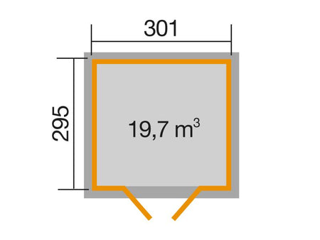 Weka Gartenhaus 122 Gr. 5 in grau 28 mm