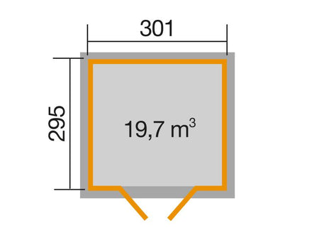 Weka Gartenhaus 122 Gr. 5 natur 28 mm