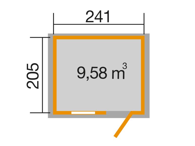 Weka Gartenhaus 123 Gr. 1 anthrazit