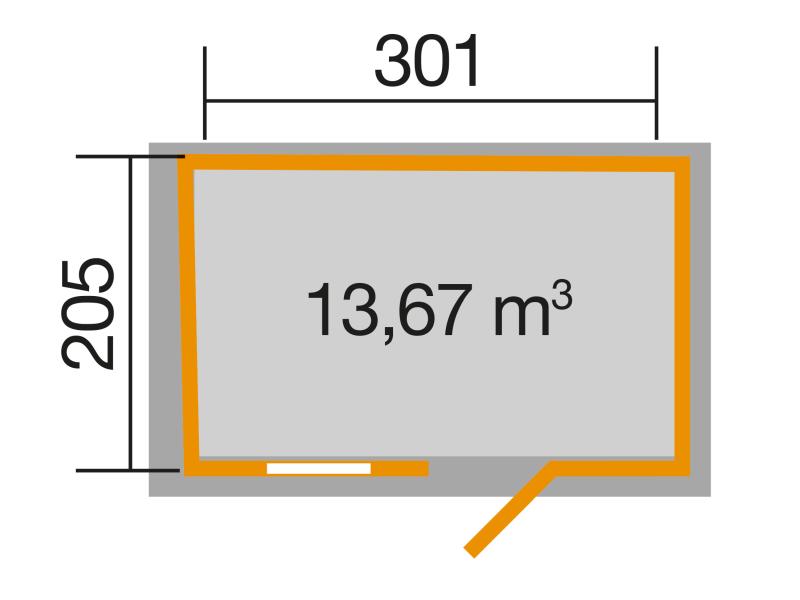 Weka Gartenhaus 123 Gr. 3 anthrazit