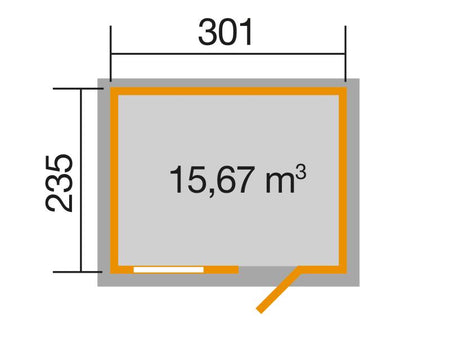 Weka Gartenhaus 123 Gr. 4 anthrazit