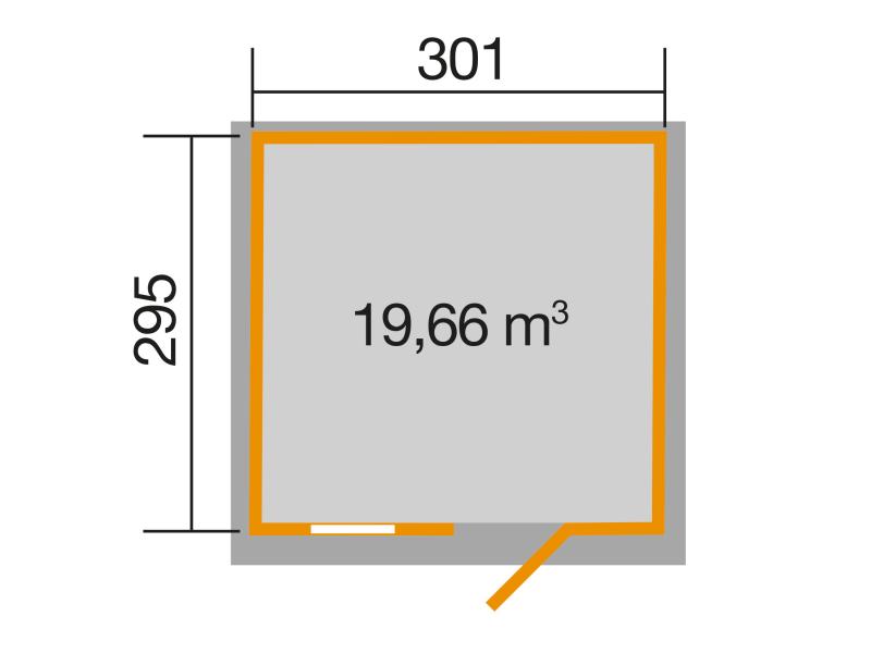 Weka Gartenhaus 123 Gr. 5 anthrazit