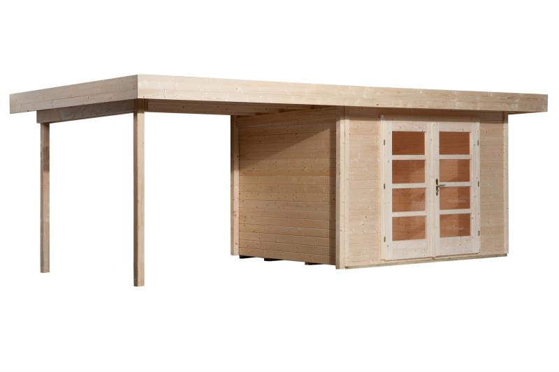 Weka Gartenhaus 126 Gr. 1 mit Anbaudach 300 cm