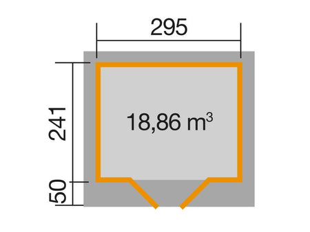 Weka Gartenhaus 126 Gr. 2 grau