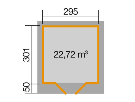 Weka Gartenhaus 126 Gr. 3 anthrazit