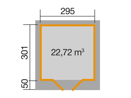Weka Gartenhaus 126 Gr. 3 grau