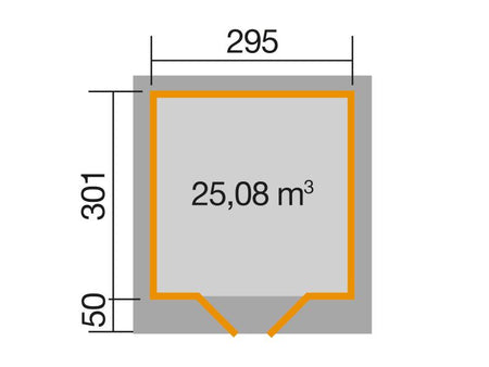Weka Gartenhaus 126 Plus Gr. 3 in anthrazit