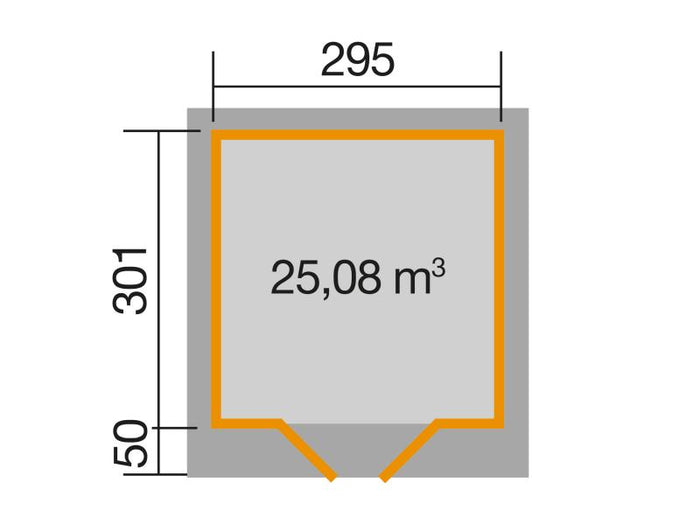 Weka Gartenhaus 126 Plus Gr. 3 in grau