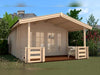 Weka Gartenhaus 137 Gr. 1 mit Vordach und Terrasse