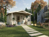 Weka Gartenhaus 138 Gr. 1 mit Vordach und Terrasse