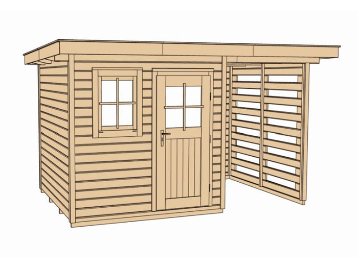 Weka Gartenhaus 170 Größe 1 mit Schleppdach