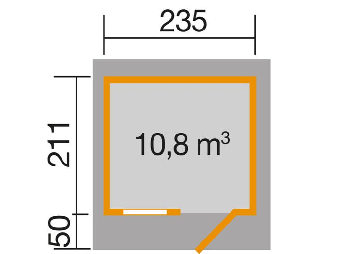 Weka Gartenhaus 170 Größe 1