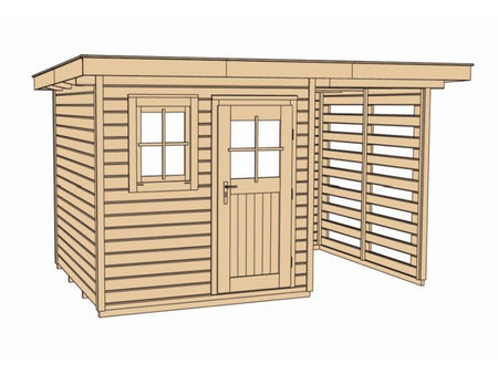 Weka Gartenhaus 170 Größe 2 mit Schleppdach