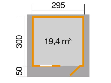 Weka Gartenhaus 170 Größe 3