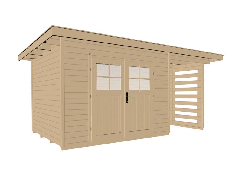 Weka Gartenhaus 179 A Größe 1 mit Anbau 150 cm