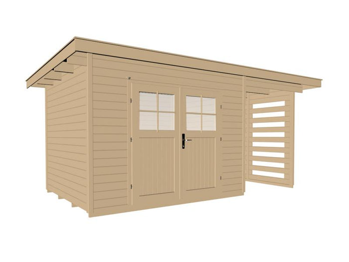 Weka Gartenhaus 179 A Größe 1 mit Anbau 150 cm