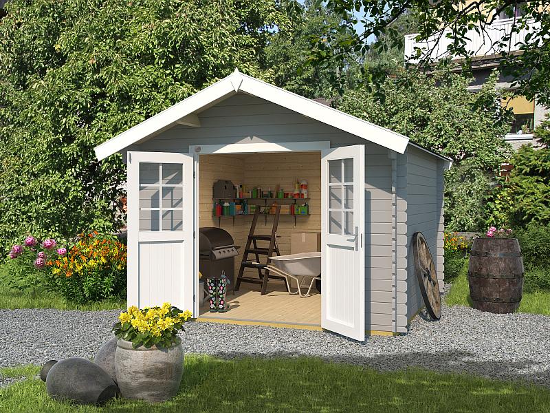Weka Gartenhaus 209 Gr. 3 hellgrau