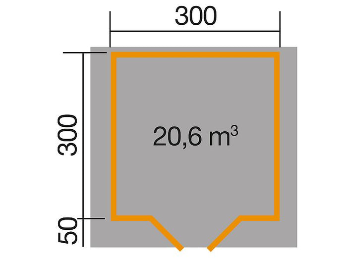 Weka Gartenhaus 209 Gr. 3 hellgrau