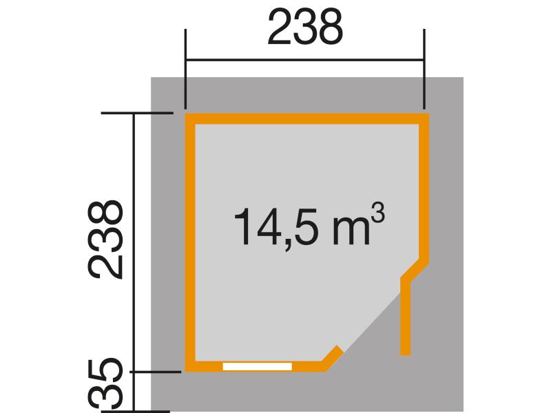 Weka Gartenhaus 213 Plus Gr 1 anthrazit