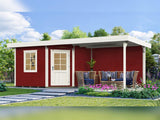 Weka Gartenhaus 213 Plus Gr 1 schwedenrot Anbau 300 cm