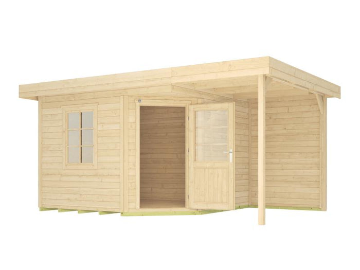 Weka Gartenhaus 213 Plus Gr 2 natur Anbau 150 cm