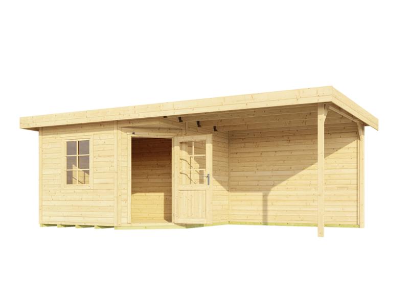 Weka Gartenhaus 213 Plus Gr 2 natur Anbau 300 cm