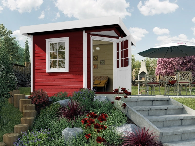 Weka Gartenhaus 213 Plus Gr 2 schwedenrot