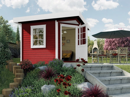 Weka Gartenhaus 213 Plus Gr 2 schwedenrot