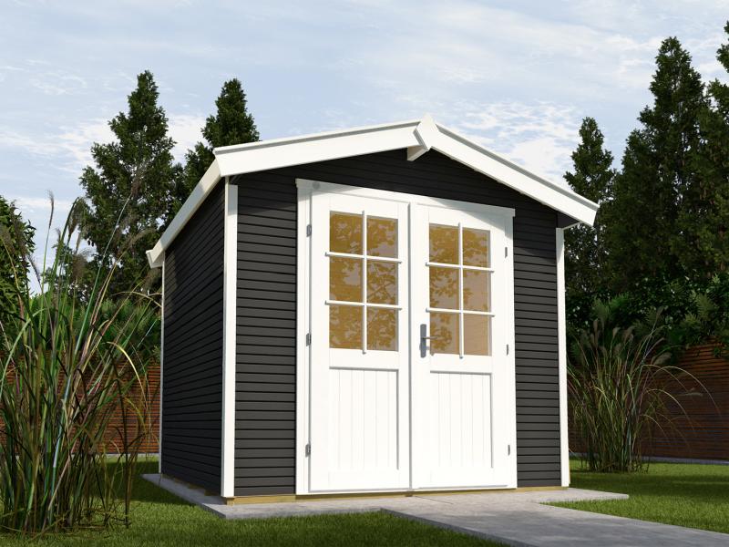 Weka Gartenhaus 218 Größe 3 anthrazit 28 mm