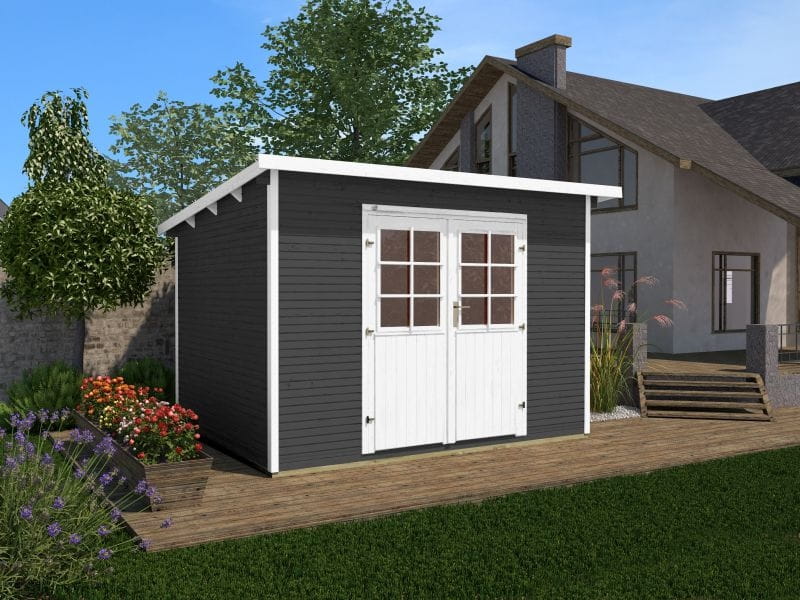 Weka Gartenhaus 219 Größe 3 anthrazit 28 mm