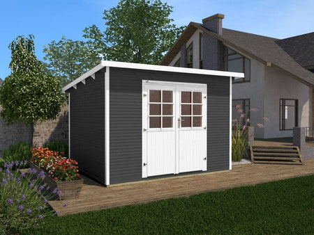 Weka Gartenhaus 219 Größe 3 anthrazit 28 mm