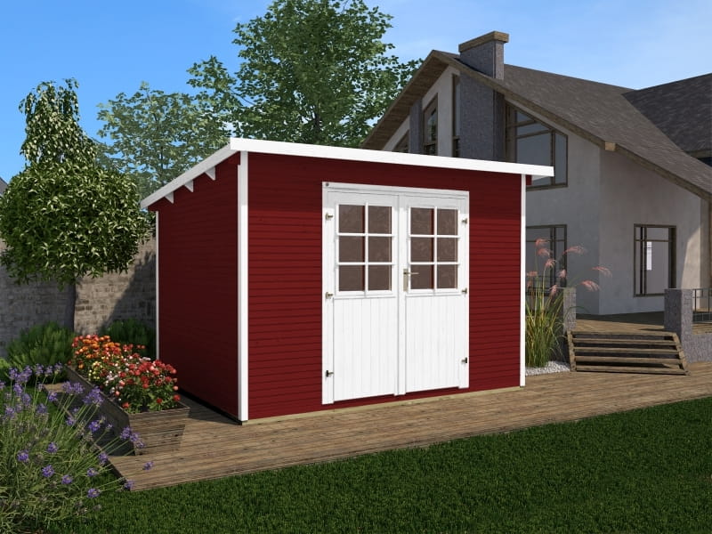 Weka Gartenhaus 219 Größe 3 schwedenrot 28 mm
