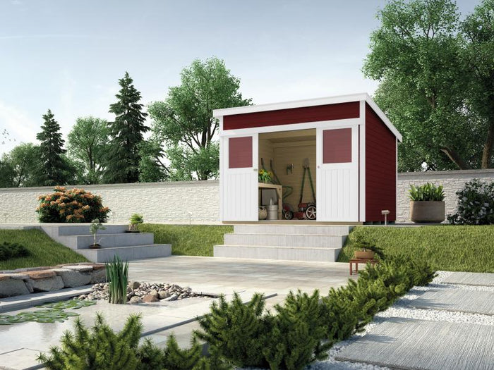 Weka Gartenhaus 225 Größe 1 schwedenrot