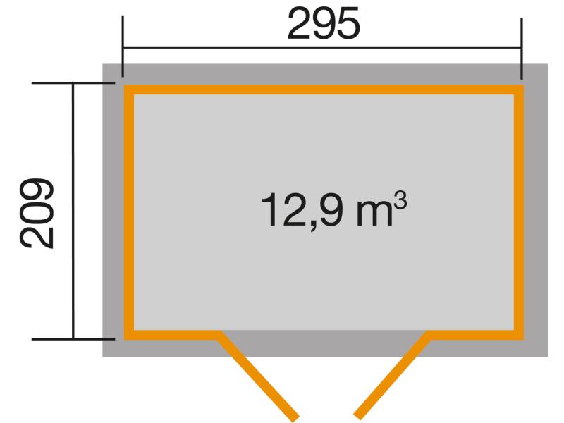 Weka Gartenhaus 226 Größe 3 anthrazit
