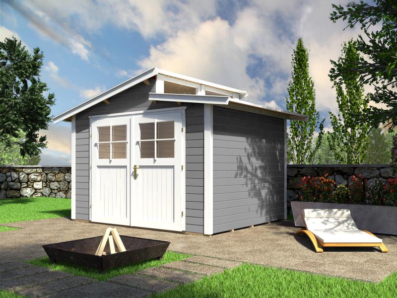 Weka Gartenhaus 226 Größe 3 grau
