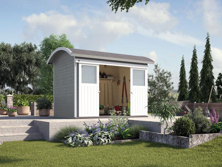 Weka Gartenhaus 228 grau 21 mm