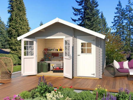 Weka Gartenhaus 253 Größe 1 28 mm hellgrau