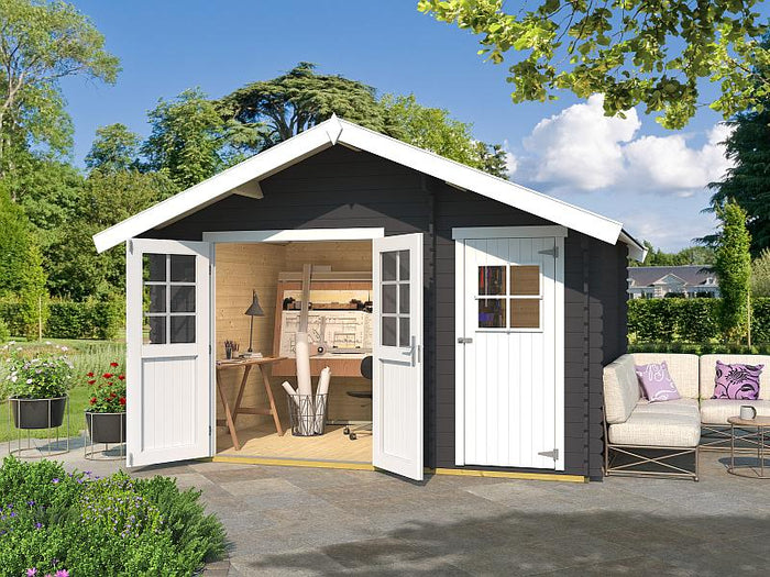 Weka Gartenhaus 253 Größe 1 28 mm graphitgrau