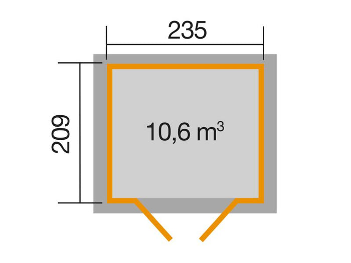 Weka Gartenhaus 264 Gr. 1 ,21 mm, schwedenrot