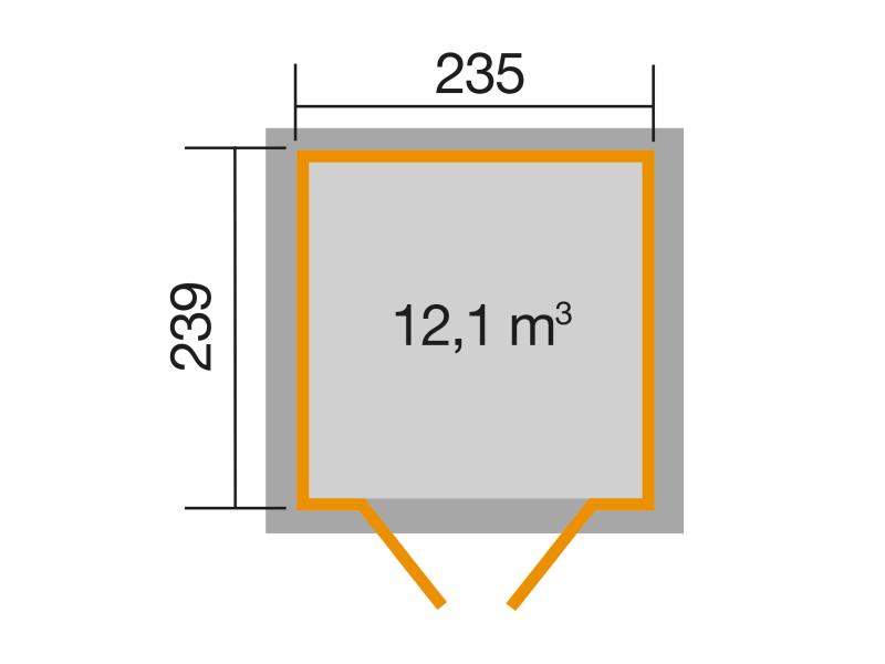 Weka Gartenhaus 264 Gr. 2 21 mm schwedenrot