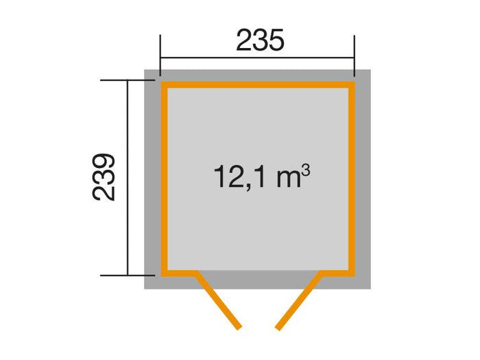 Weka Gartenhaus 264 Gr. 2 21 mm schwedenrot