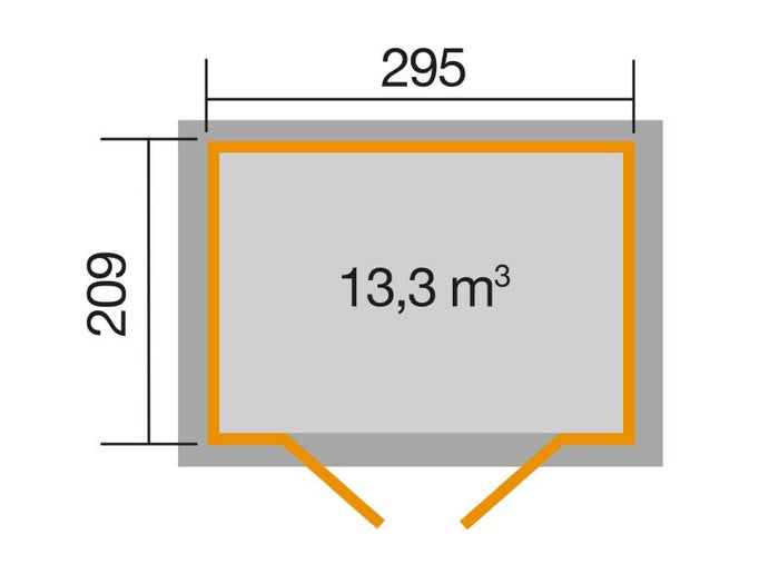 Weka Gartenhaus 264 Gr. 3 21 mm anthrazit