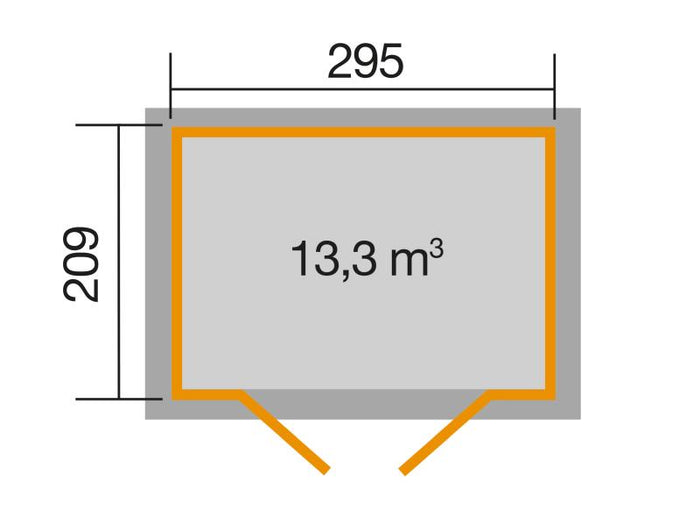 Weka Gartenhaus 264 Gr. 3 21 mm schwedenrot