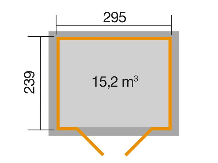 Weka Gartenhaus 264 Gr. 4 21 mm rot