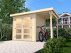 Weka Gartenhaus 321 A Größe 4 natur Anbau 115 cm