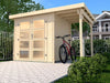 Weka Gartenhaus 321 Größe 1 mit Anbaudach 115 cm