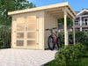 Weka Gartenhaus 321 Größe 2 mit Anbaudach 115 cm