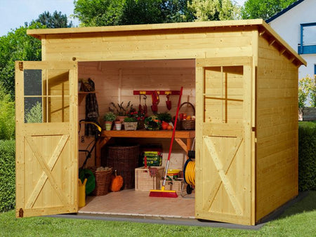 Weka Gartenhaus 325 Größe 3 Eiche hell lasiert