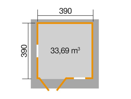 Weka Gartenhaus 401 Gr. 2 naturbelassen 40 mm
