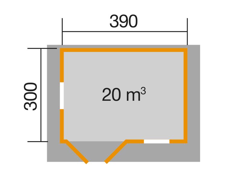 Weka Gartenhaus 401 Gr.1 hellgrau 40 mm